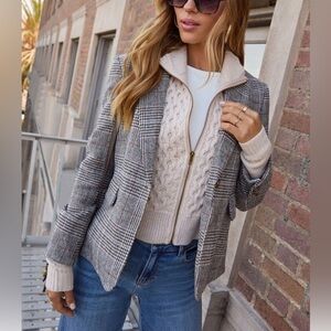 Women’s blazer Plaid/Old Money/ Long Sleeve Medium
